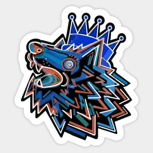 COLOURFUL KING WOLF Sticker